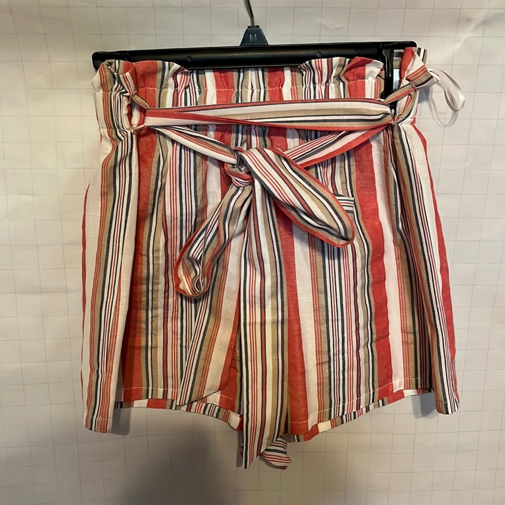 Striped Cotton Shorts